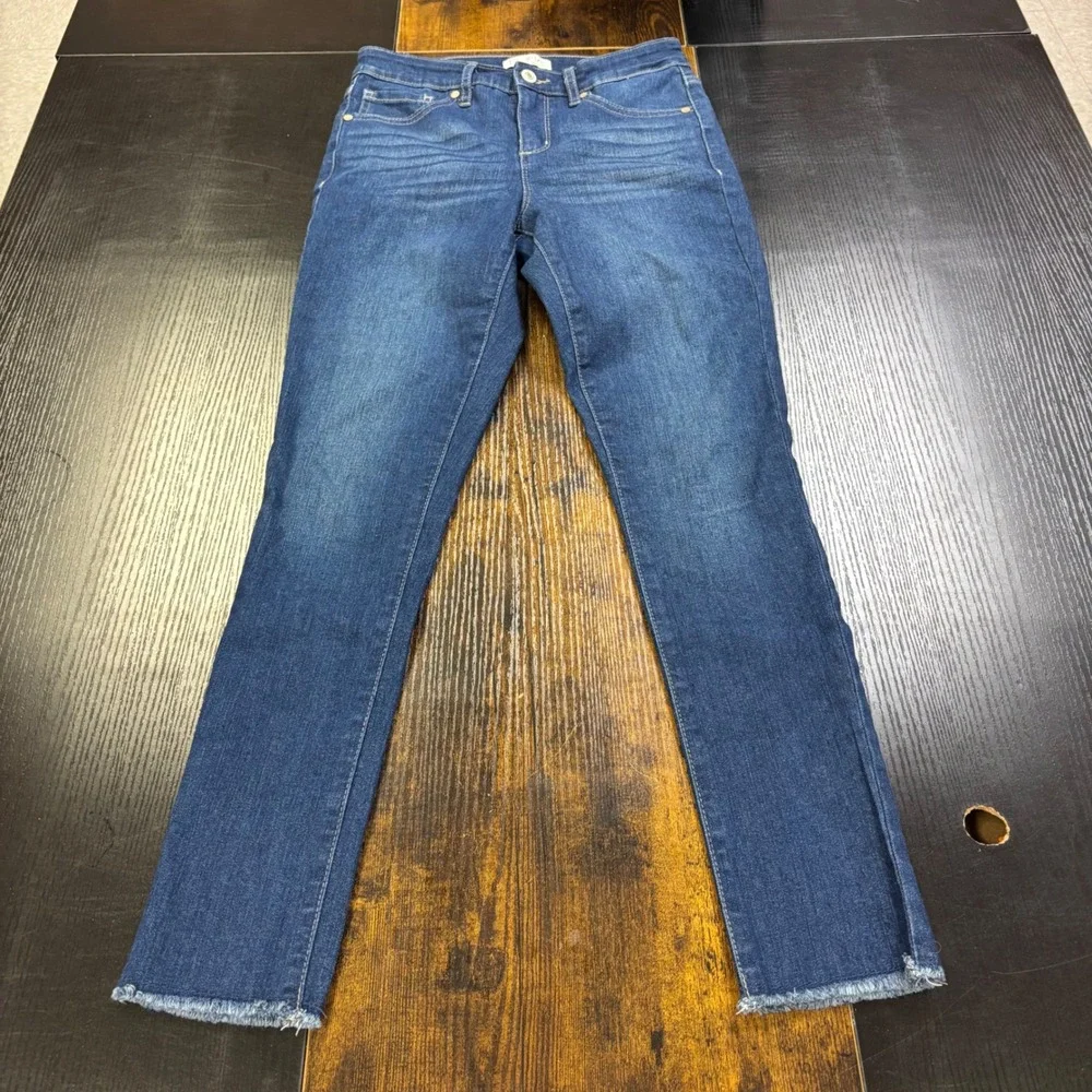 Sofia Jeans by Sofia Vergara Womens Sofia Skinny Ankle Raw Hem Jeans Blue Size 2